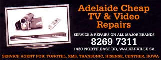Adelaide Cheap TV and Video Repairs